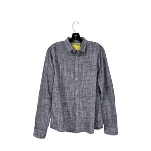 Descendant Of Thieves Heathered Button Up‎ Shirt Men's Large Gray
